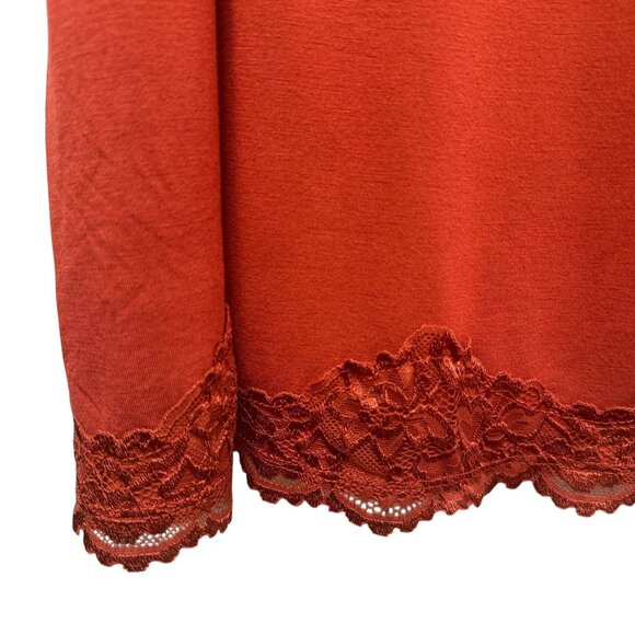 AVENUE Camisole Plus Size 22 / 24 Rust Stretch Womens Cami Tank Top Stretch - Picture 7 of 8